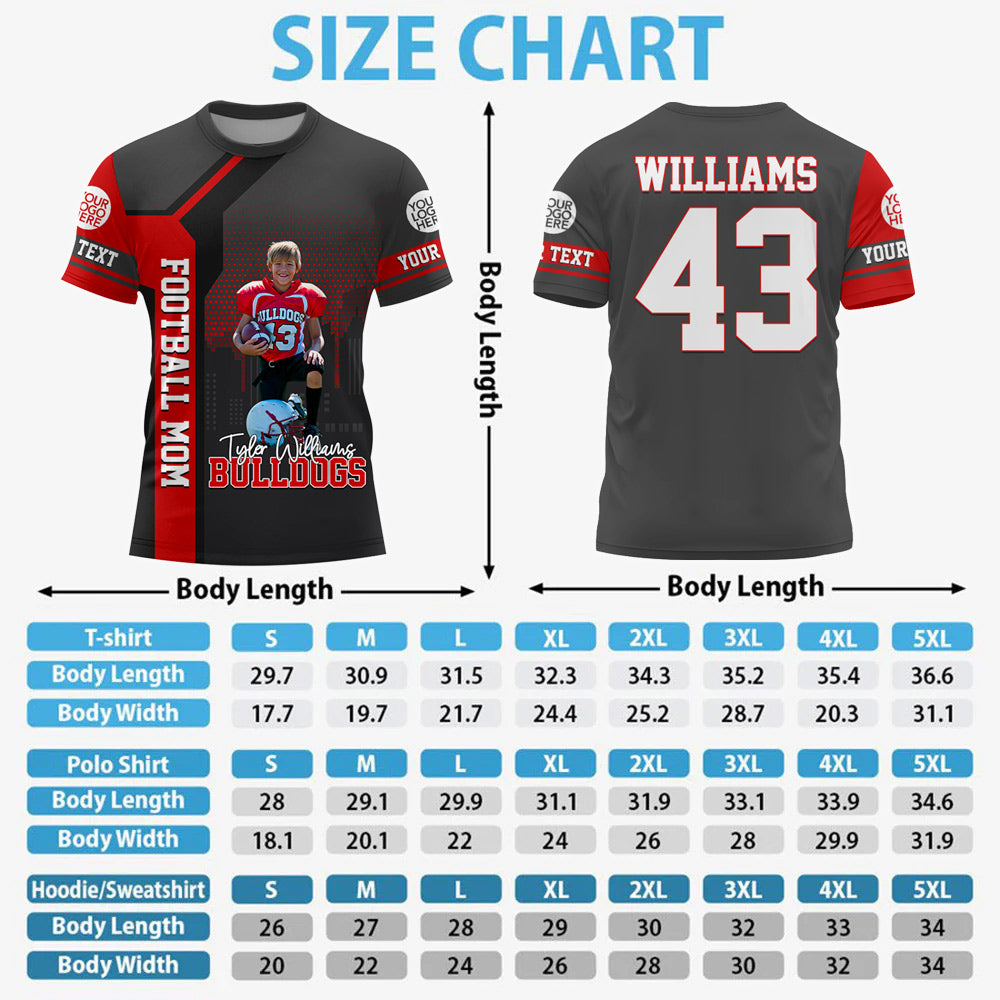 Custom Photo Gameday Football All Over Print Shirt Gift For Football Mom Football Lovers Tu24