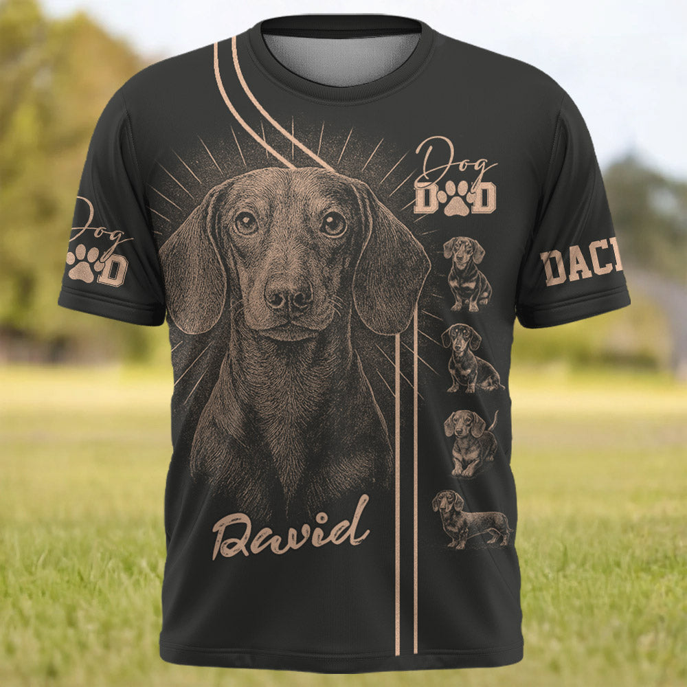 Dachshund, Personalized Bleach Style Dog Shirt, Gift For Dog Lover T1807 Pt99