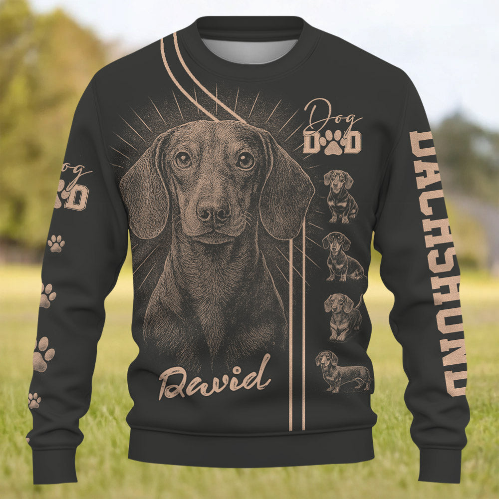 Dachshund, Personalized Bleach Style Dog Shirt, Gift For Dog Lover T1807 Pt99