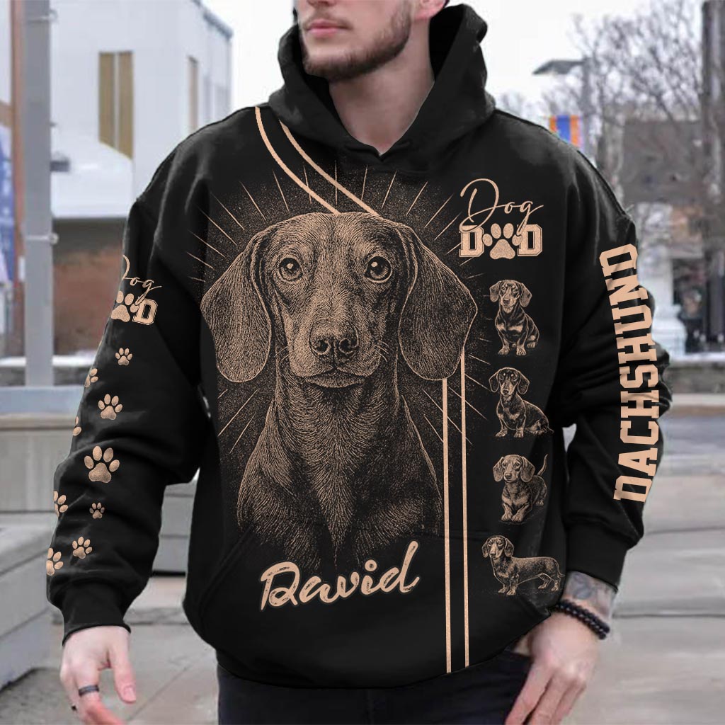 Dachshund, Personalized Bleach Style Dog Shirt, Gift For Dog Lover T1807 Pt99