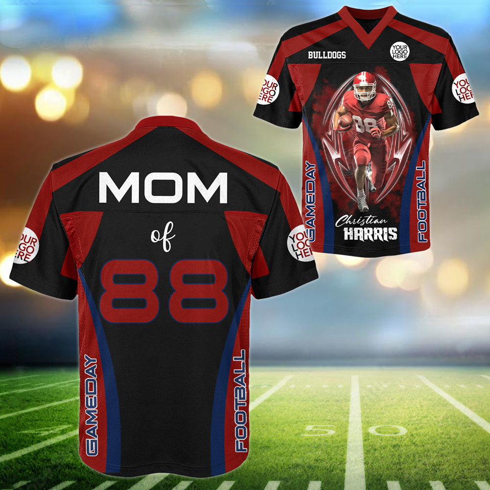 Custom Photo Gameday Football Jersey Shirt For Football Family Game Day Shirt Tu24 Pt99