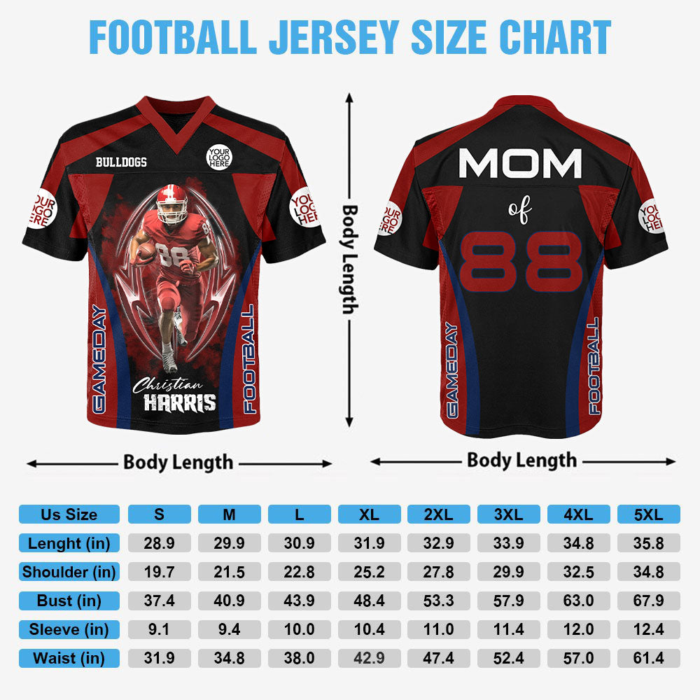 Custom Photo Gameday Football Jersey Shirt For Football Family Game Day Shirt Tu24 Pt99