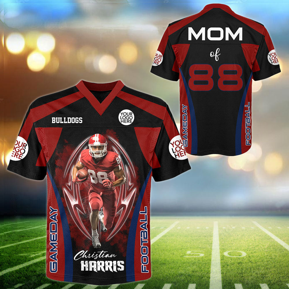 Custom Photo Gameday Football Jersey Shirt For Football Family Game Day Shirt Tu24 Pt99
