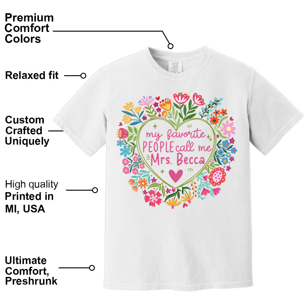 Personalized My Favorite People Call Me Teacher Personalized Shirt,  Gift For Teacher Tu24 Li29