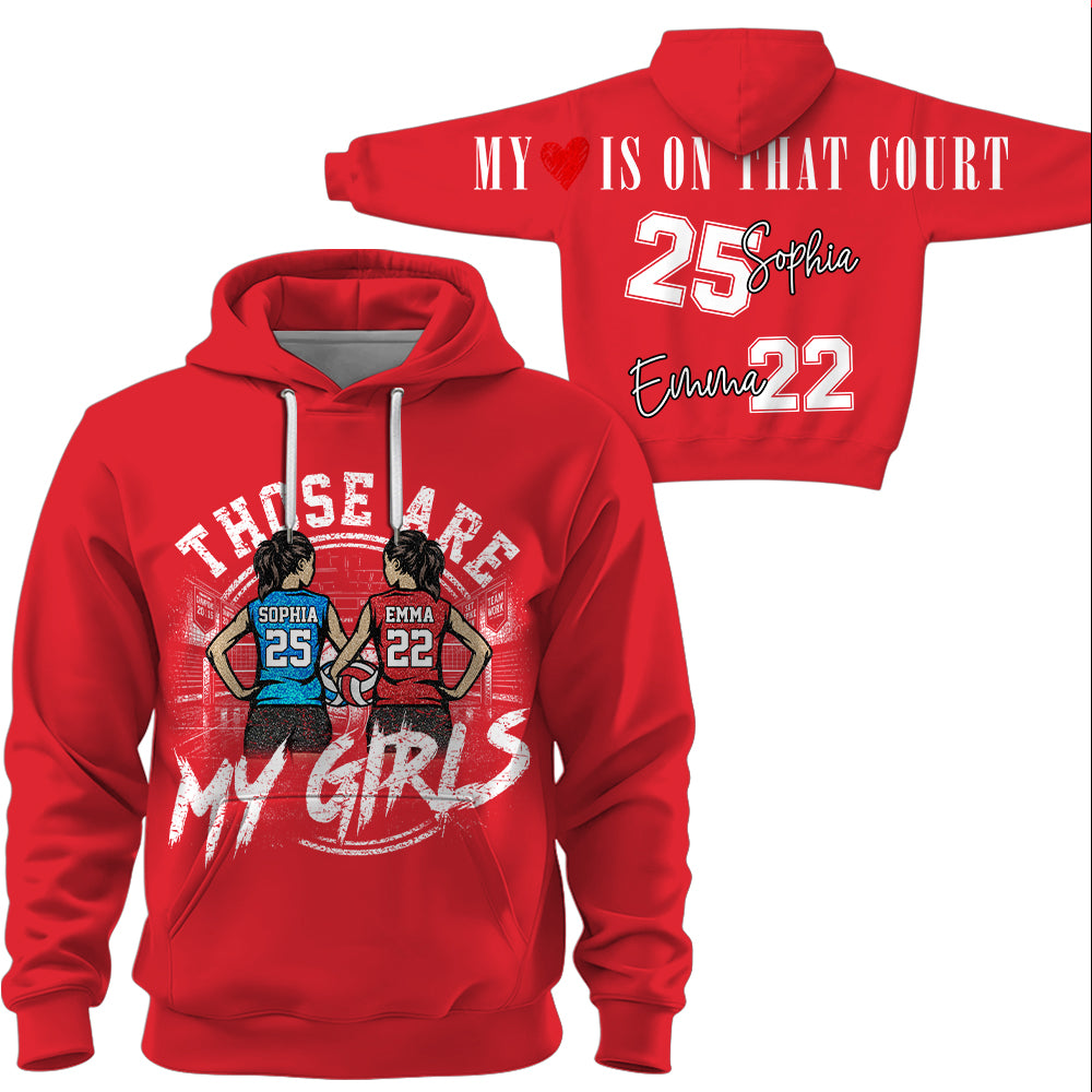 Personalized Those Are My Girls Volleyball Mom Shirt, Custom Sports Mom Gameday Shirt T1807 VH01