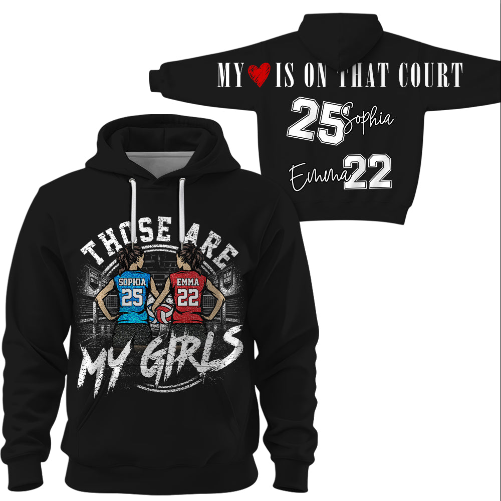 Personalized Those Are My Girls Volleyball Mom Shirt, Custom Sports Mom Gameday Shirt T1807 VH01