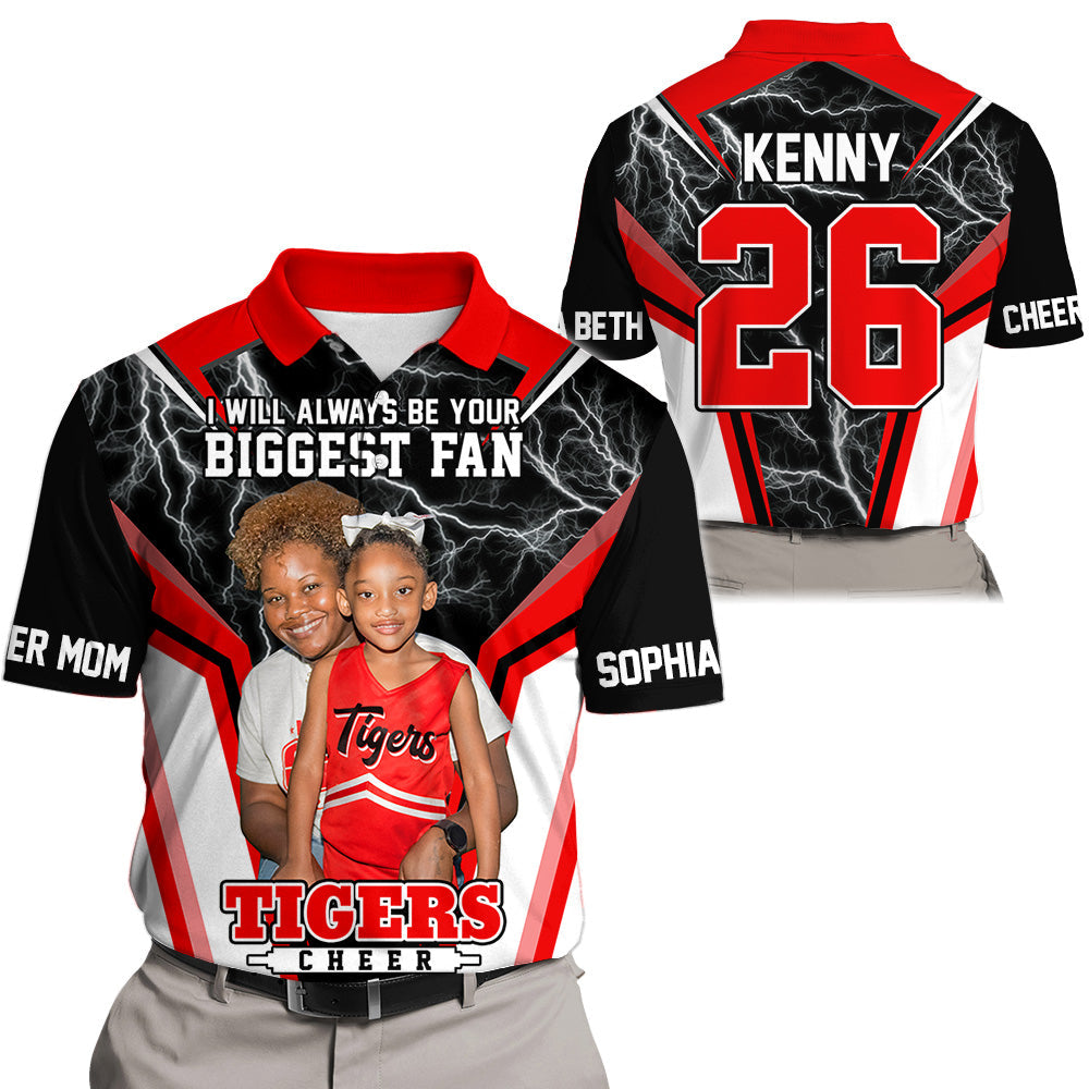 Cheerleader I Will Always Be Your Biggest Fan Personalized All Over Print Shirt For Cheer Mom Grandma Cheer Family Game Day Shirt H2511
