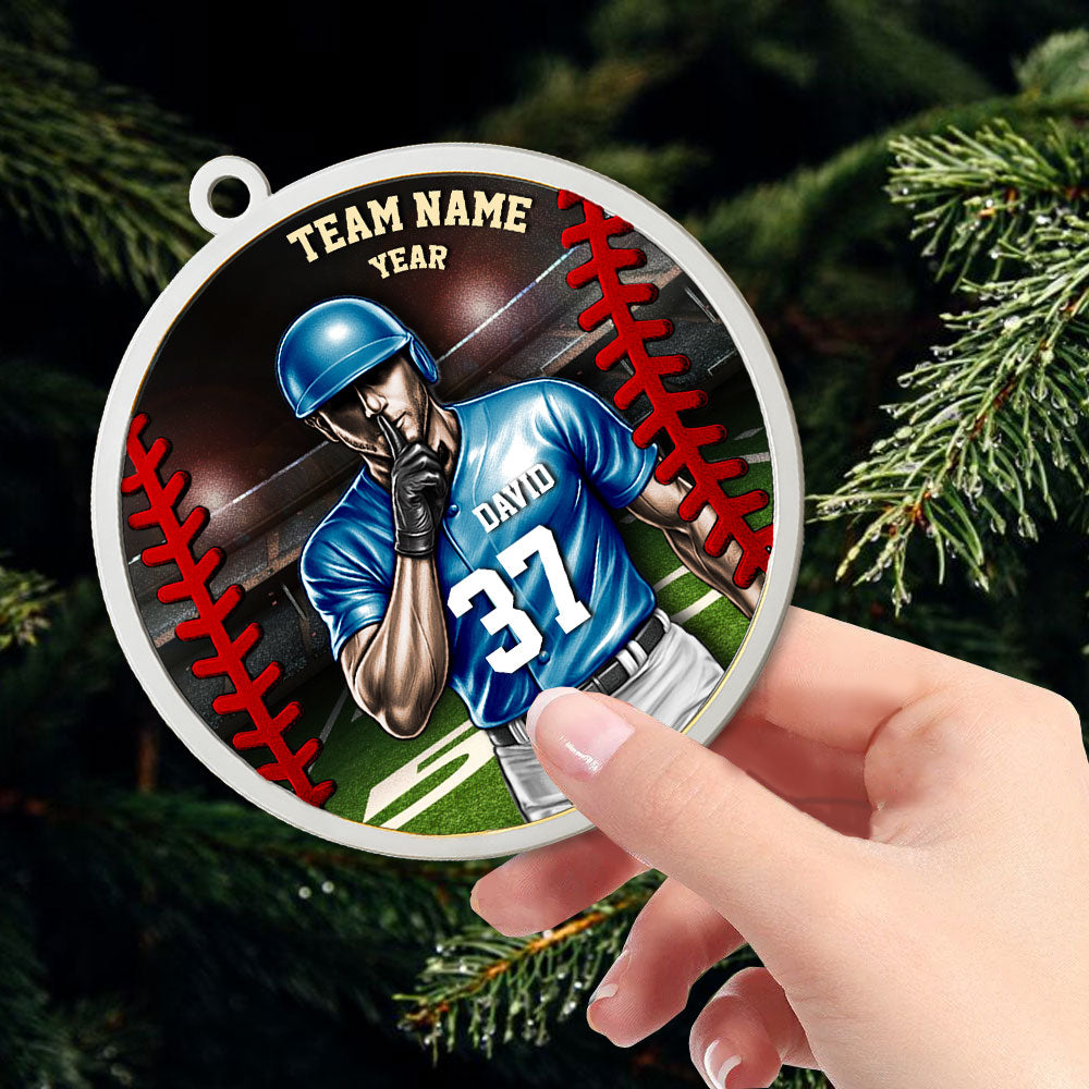 Custom Baseball Player Ornament - Personalized Gifts For Baseball Players Pt99