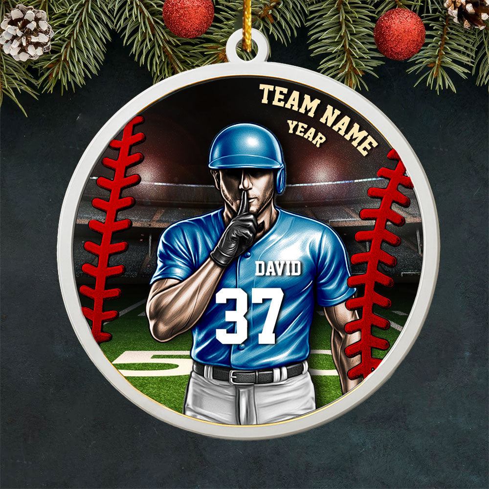 Custom Baseball Player Ornament - Personalized Gifts For Baseball Players Pt99