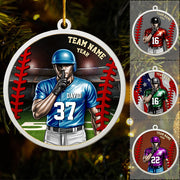 Custom Baseball Player Ornament - Personalized Gifts For Baseball Players Pt99