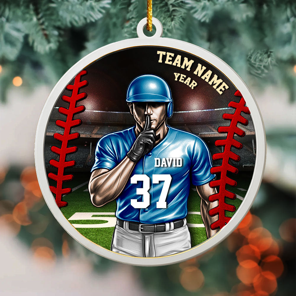 Custom Baseball Player Ornament - Personalized Gifts For Baseball Players Pt99