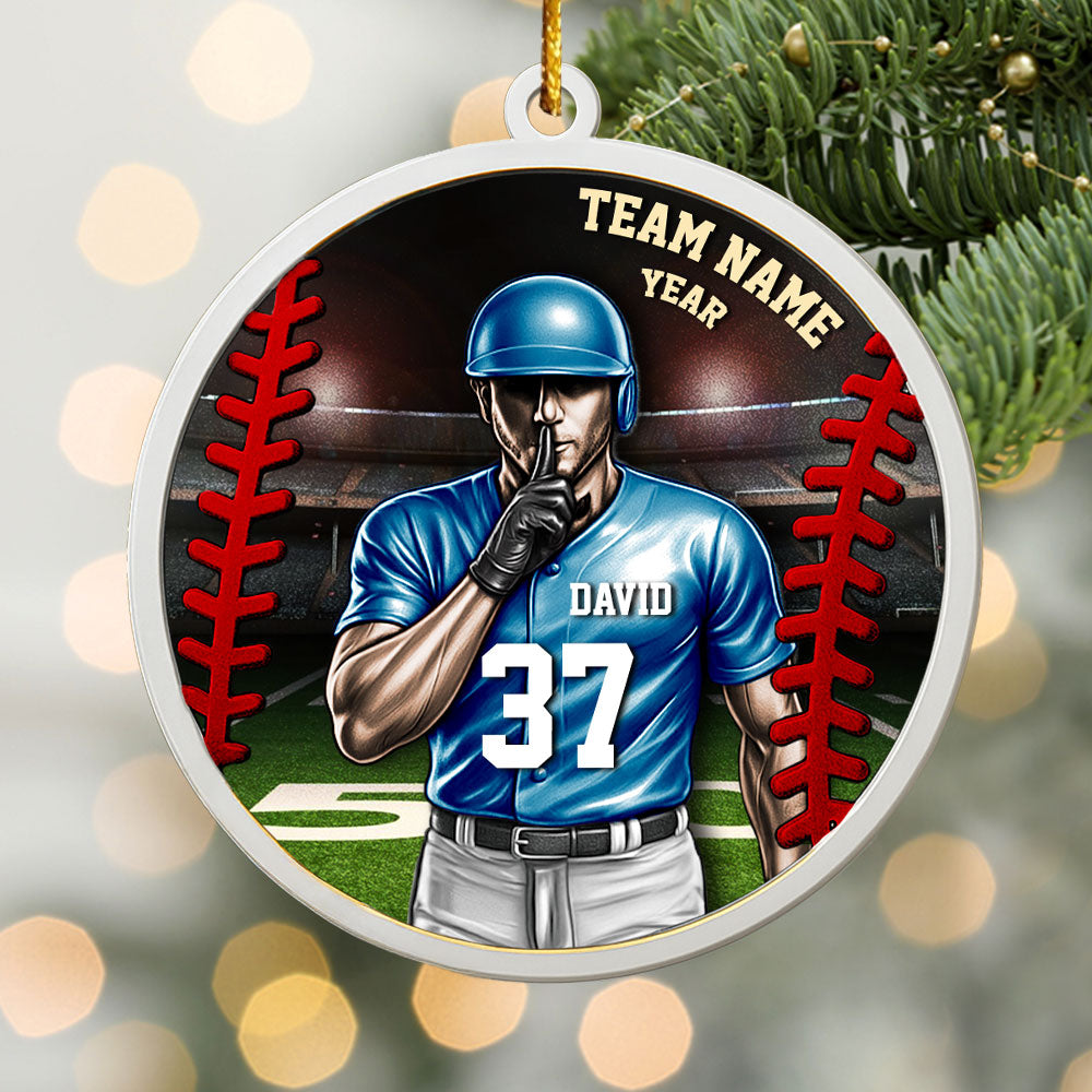 Custom Baseball Player Ornament - Personalized Gifts For Baseball Players Pt99
