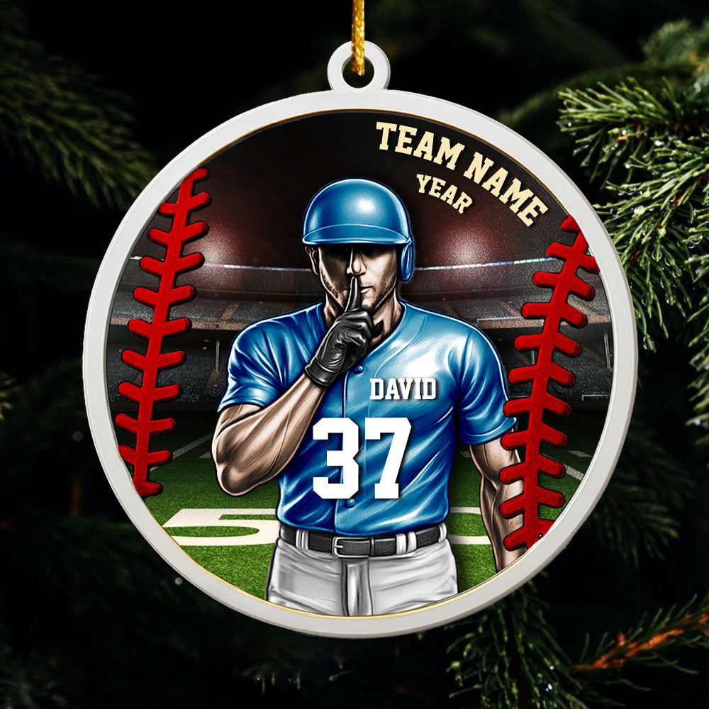 Custom Baseball Player Ornament - Personalized Gifts For Baseball Players Pt99