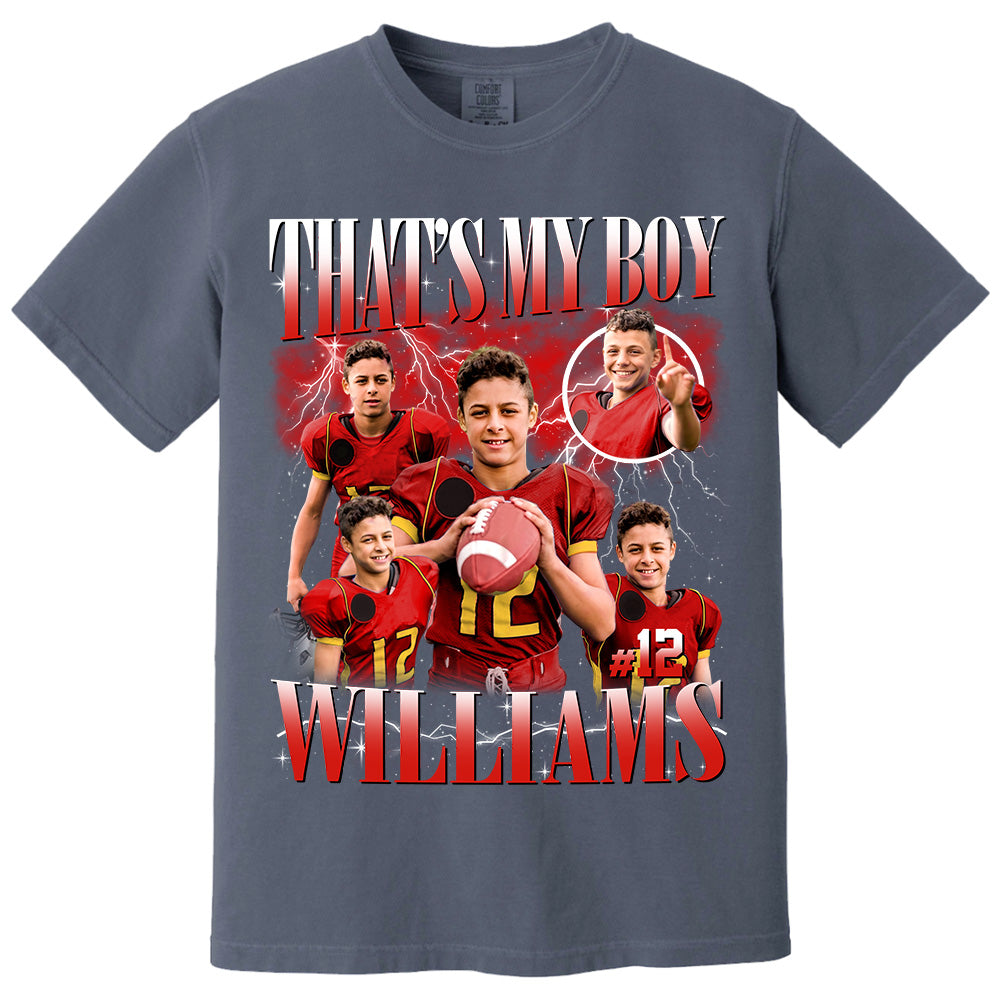 Custom Photo Vintage Graphic 90s T-shirt That My Boy Football Gameday Shirt Custom Bootleg Rap Tee Tu24 Pt99