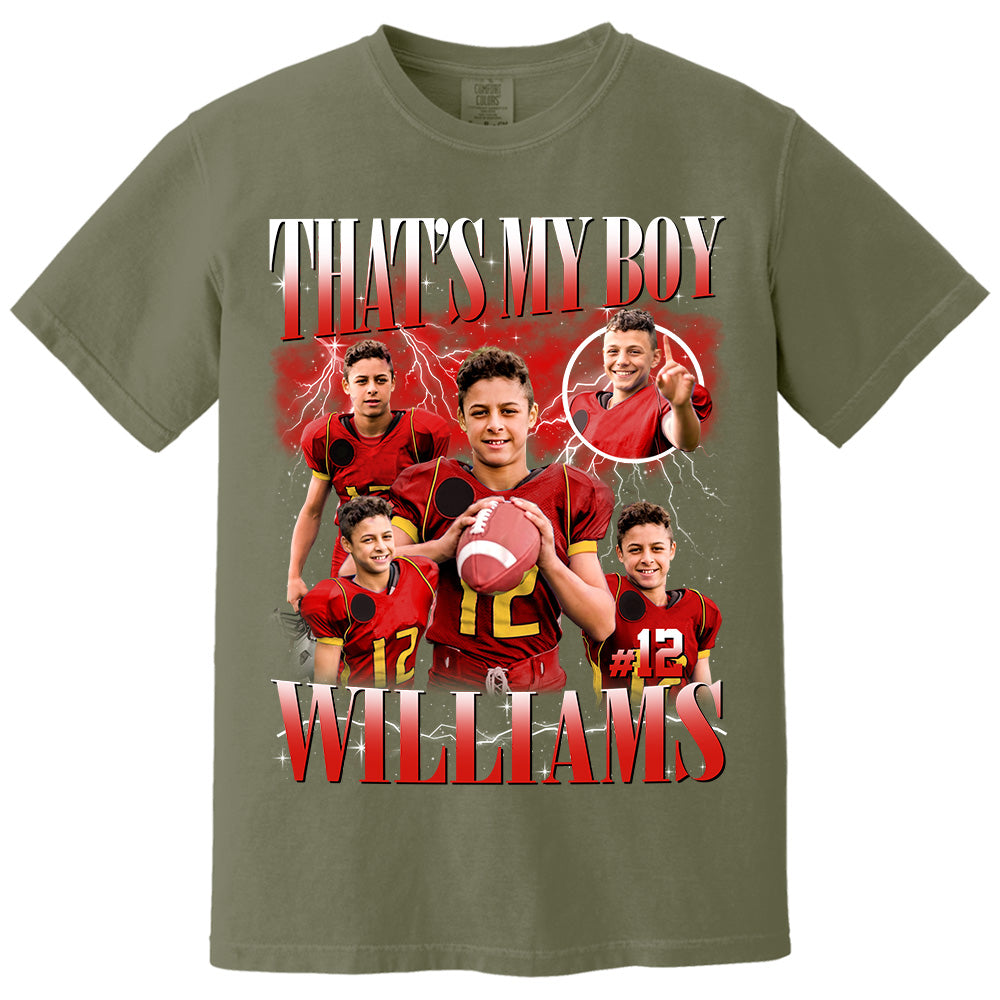 Custom Photo Vintage Graphic 90s T-shirt That My Boy Football Gameday Shirt Custom Bootleg Rap Tee Tu24 Pt99