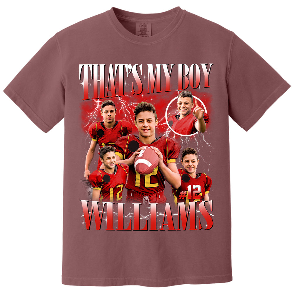 Custom Photo Vintage Graphic 90s T-shirt That My Boy Football Gameday Shirt Custom Bootleg Rap Tee Tu24 Pt99