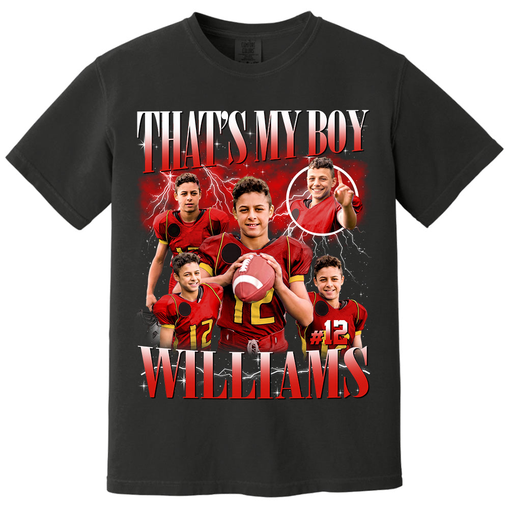 Custom Photo Vintage Graphic 90s T-shirt That My Boy Football Gameday Shirt Custom Bootleg Rap Tee Tu24 Pt99