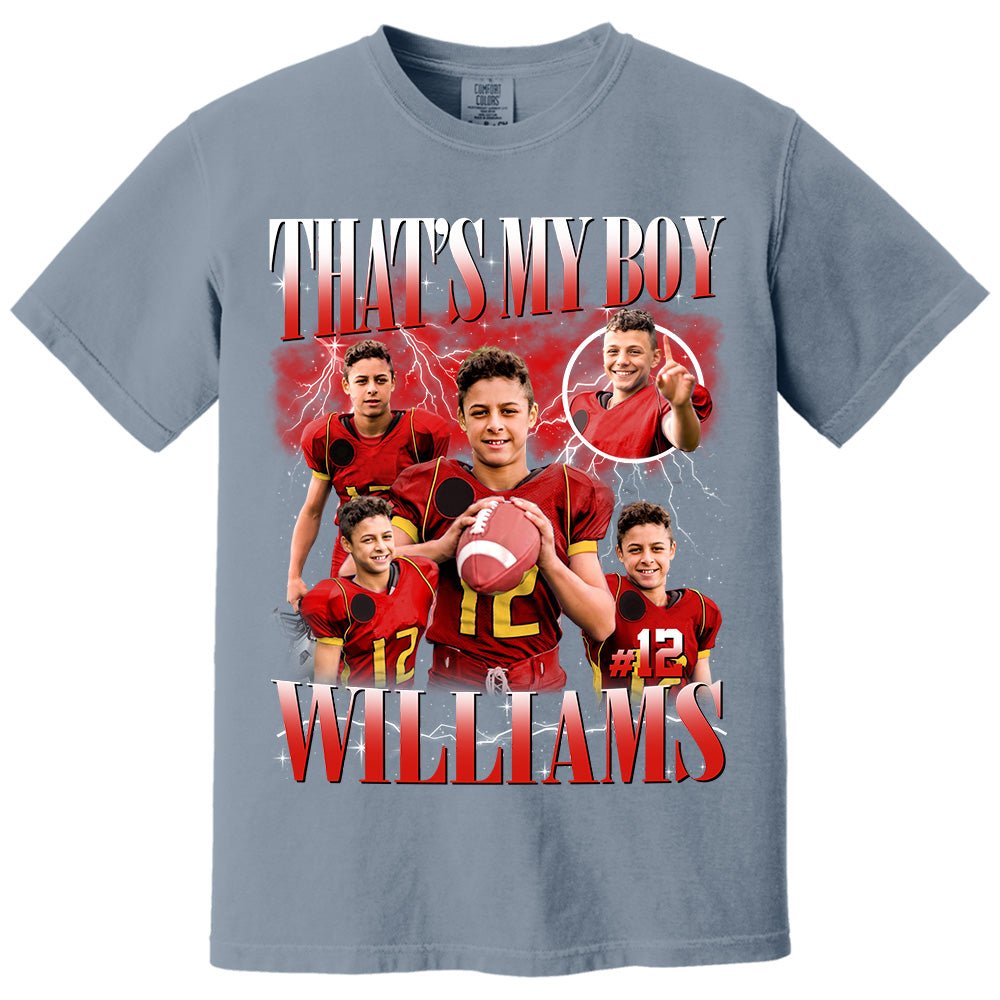 Custom Photo Vintage Graphic 90s T-shirt That My Boy Football Gameday Shirt Custom Bootleg Rap Tee Tu24 Pt99