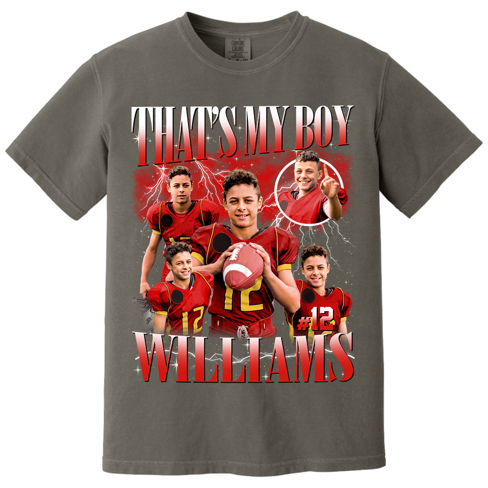 Custom Photo Vintage Graphic 90s T-shirt That My Boy Football Gameday Shirt Custom Bootleg Rap Tee Tu24 Pt99