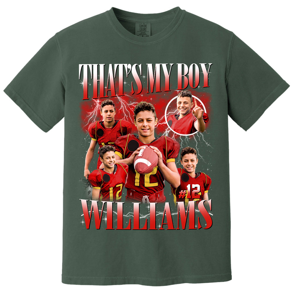 Custom Photo Vintage Graphic 90s T-shirt That My Boy Football Gameday Shirt Custom Bootleg Rap Tee Tu24 Pt99