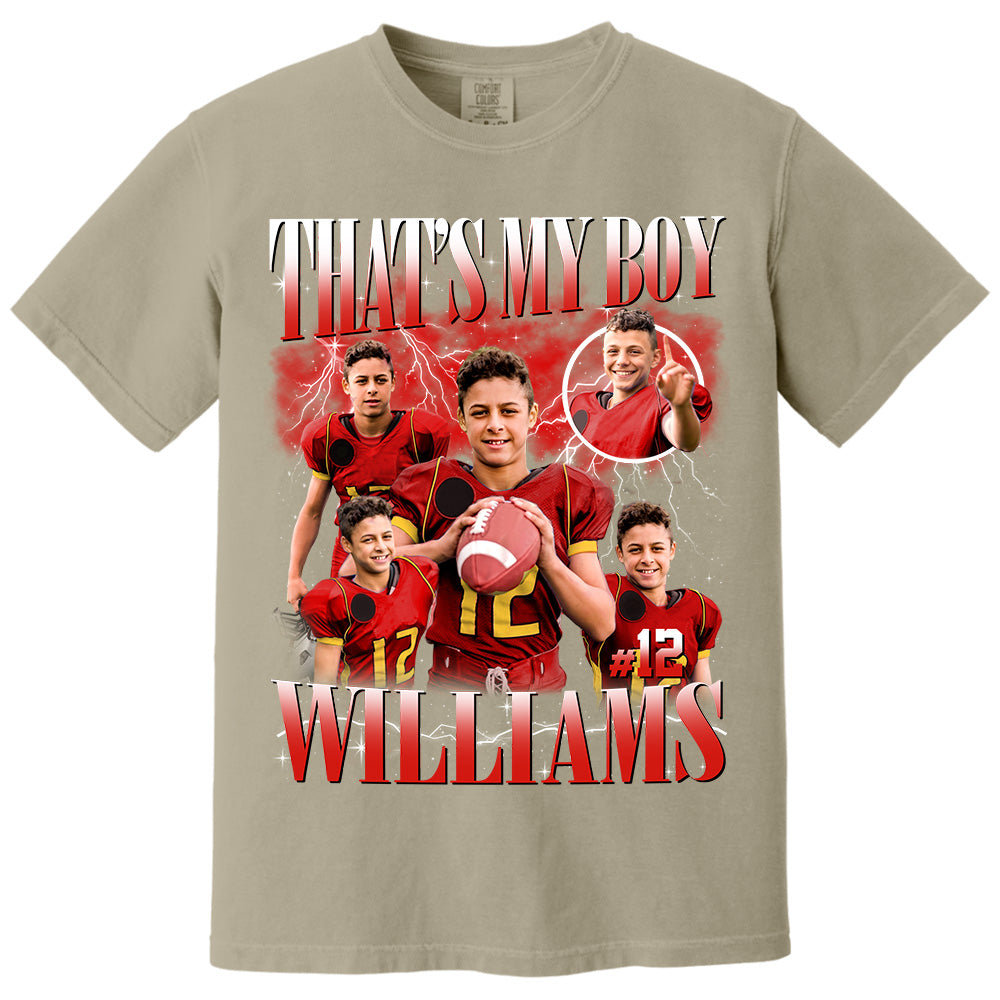 Custom Photo Vintage Graphic 90s T-shirt That My Boy Football Gameday Shirt Custom Bootleg Rap Tee Tu24 Pt99