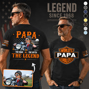 World's Papa Coolest - Papa, Tha Man, The Myth, The Legend - Personalized Upload Photo For Biker - Gift for Father's Day A2110 Pt99