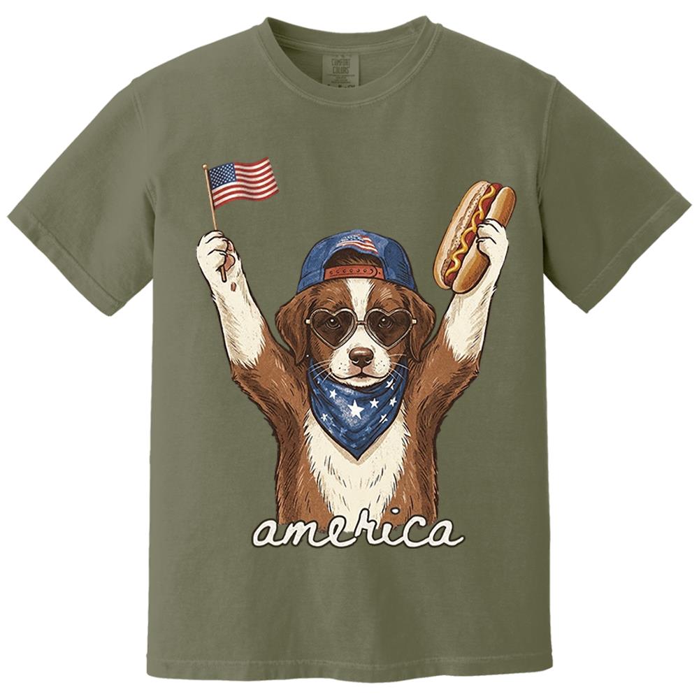 Custom Dog Cat Photo Shirt – Patriotic Pet Lover T-Shirt