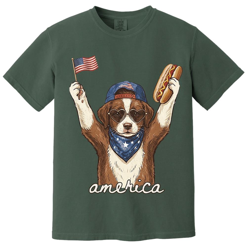 Custom Dog Cat Photo Shirt – Patriotic Pet Lover T-Shirt