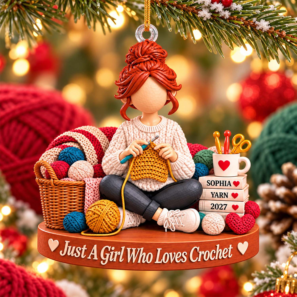 Custom Just A Girl Who Loves Crochet Knitting, Crochet Lover Gift, Gift For Knitter L0411 Pt99