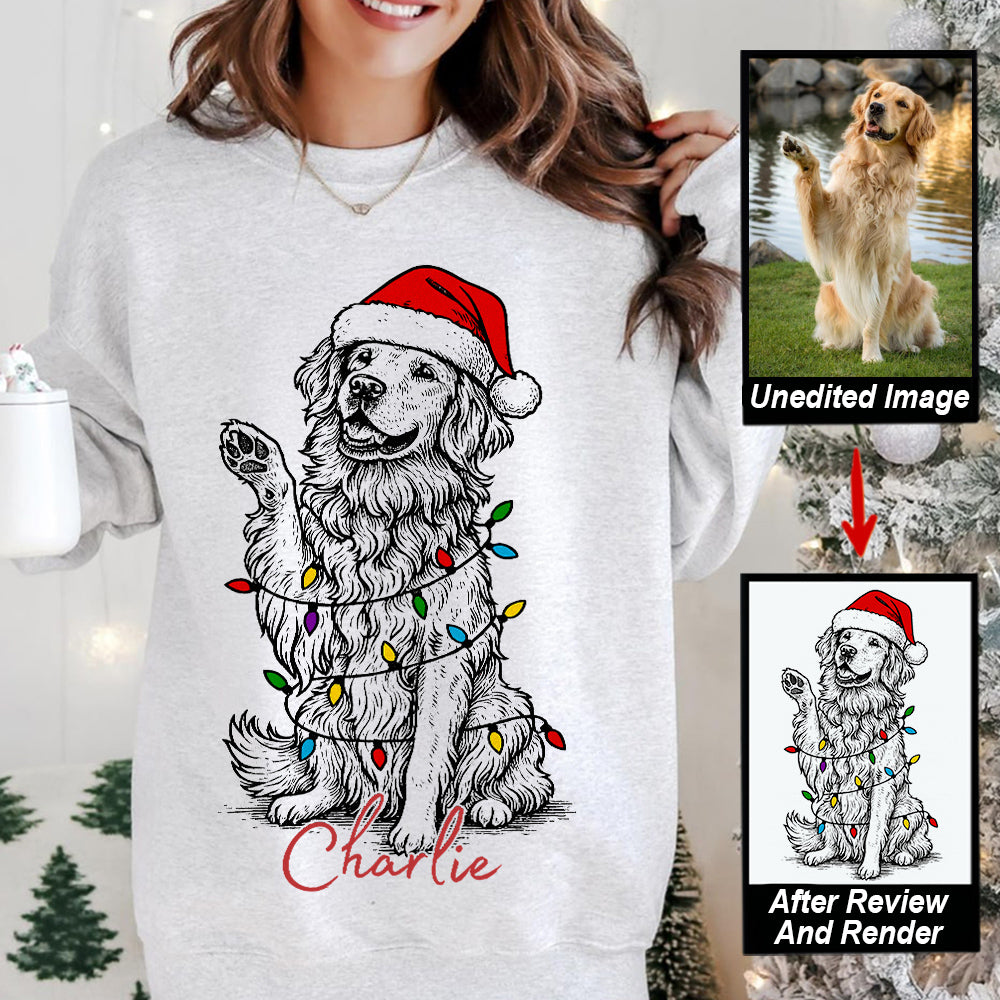 Personalized Pet Photo Christmas Shirt Custom Gift for Dog Lovers Tu24 Li29