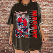 Custom Photo Ice Hockey Player Shirt - Personalized Team Name School Name Bootleg Shirt