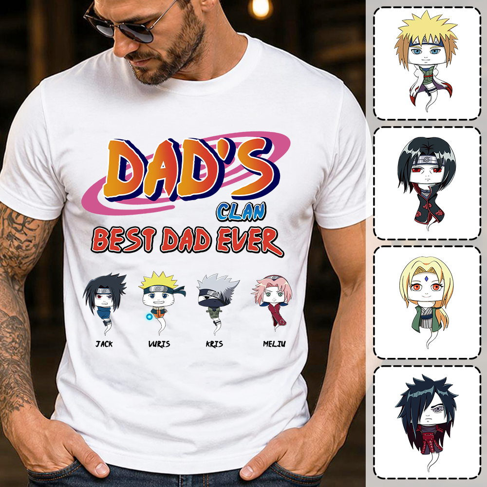 Custom Dad's Clan Best Dad Ever Shirt - Gifts For Dad Shirt, Gift For Father's Day L0411 T24