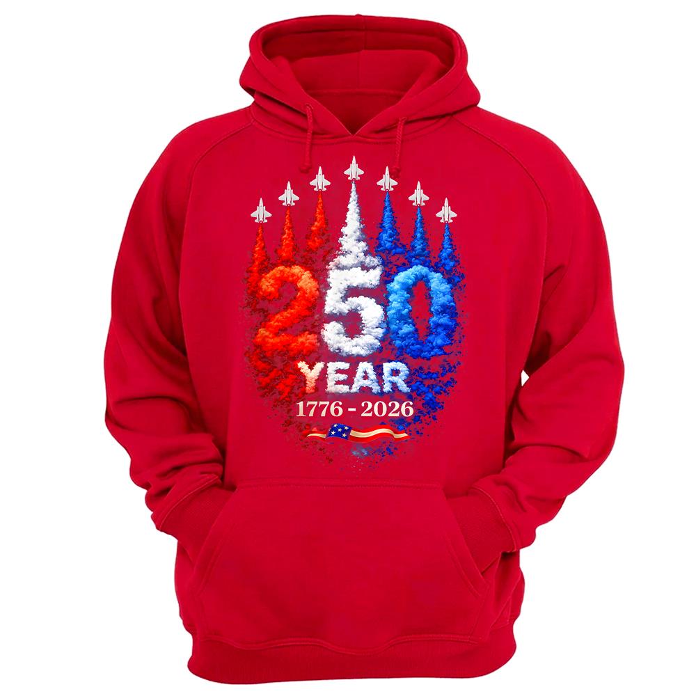 USA 250th Anniversary Patriotic T-Shirt, America 250 Years Fourth of July Tee Hv01