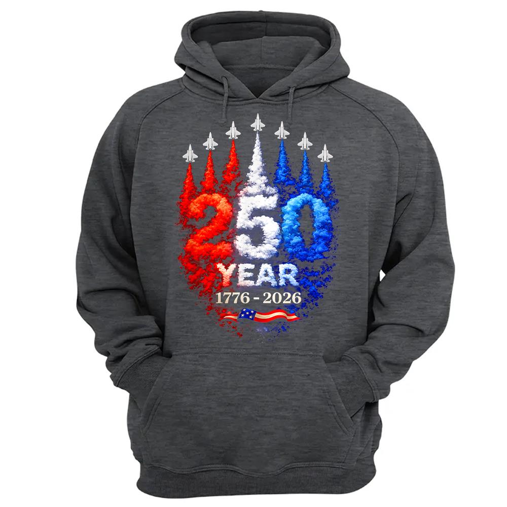 USA 250th Anniversary Patriotic T-Shirt, America 250 Years Fourth of July Tee Hv01