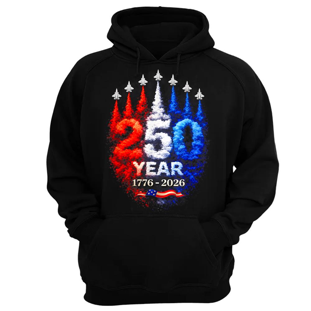 USA 250th Anniversary Patriotic T-Shirt, America 250 Years Fourth of July Tee Hv01