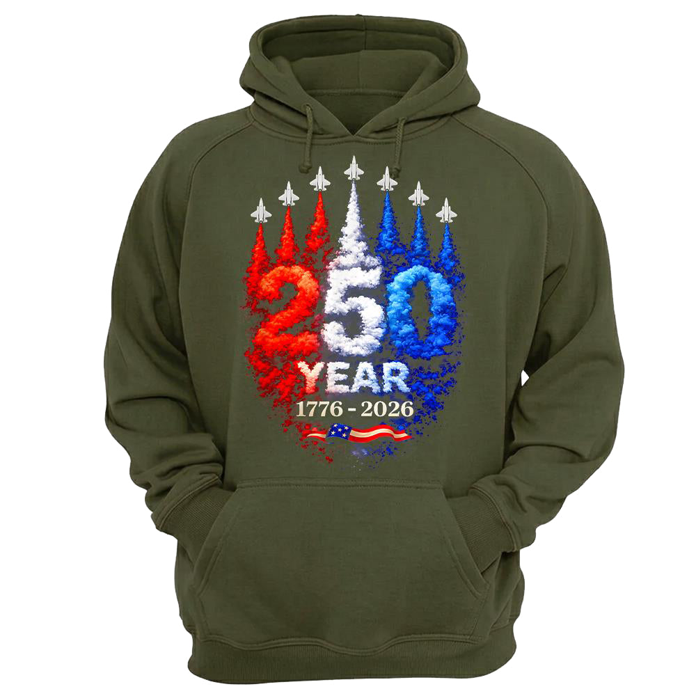 USA 250th Anniversary Patriotic T-Shirt, America 250 Years Fourth of July Tee Hv01