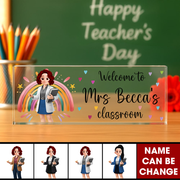 Custom Teacher Name Desk Plate Personalized Acrylic Desk Name Plate Gift For Teacher Tu24