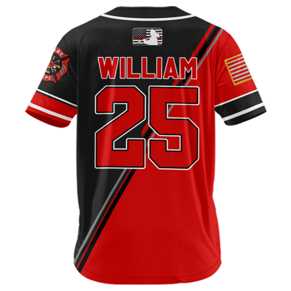Firefighter Baseball Jersey Fireman Custom Fire Dept Gift For Firefighters K1702