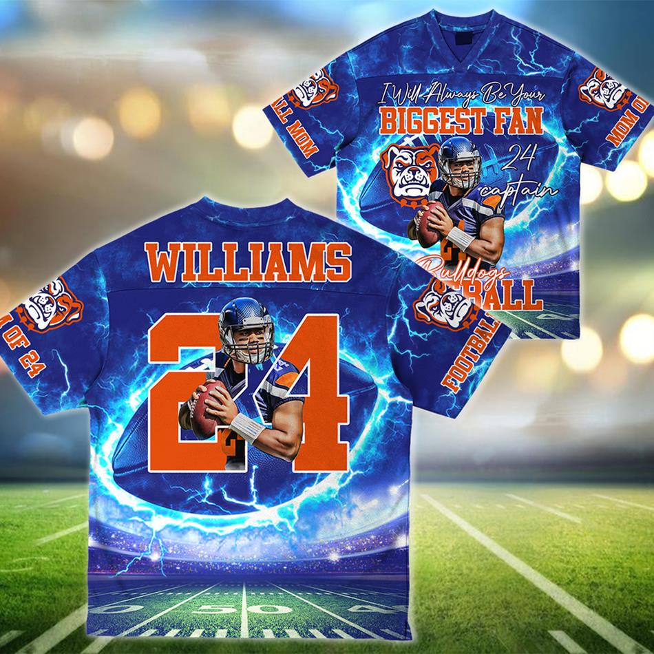 I Will Always Be Your Biggest Fan Custom Mascot Football Jersey Gift For Mom Dad Game Day Jersey H2511