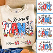 Baseball Mama - Personalized Shirt Gift For Grandma Pt99
