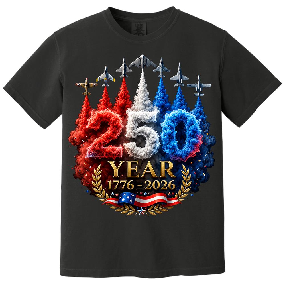 USA 250th Anniversary Patriotic T-Shirt, America 250 Years 4th of July Tee Hv01