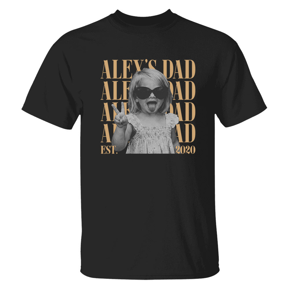 Custom Dad Vintage Photo Shirt: Personalized Fathers Day Shirt With Kids Photo, Funny Dad Shirt, Best Dad Ever Shirt, New Dad Gift VH01