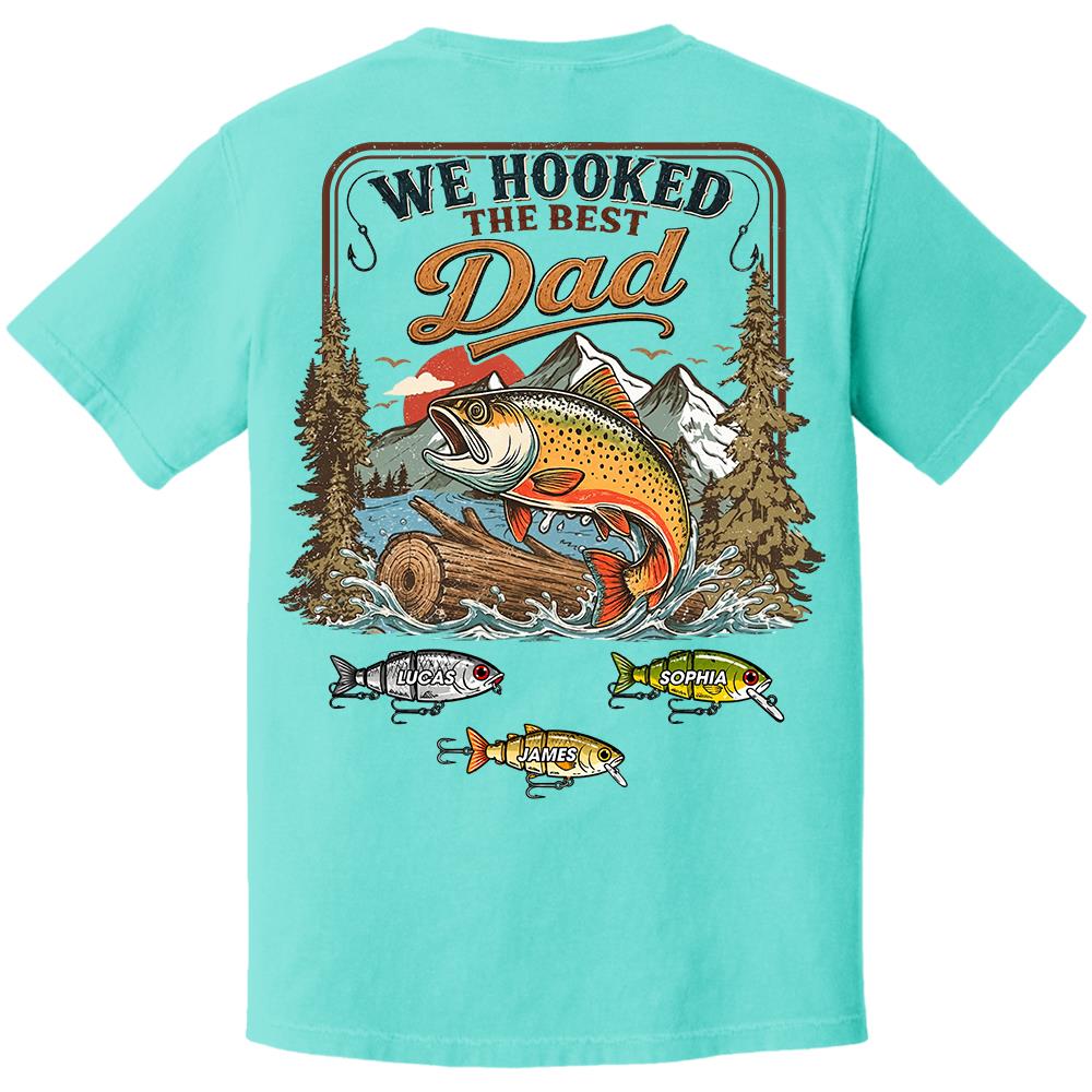 Personalized We Hooked The Best Dad T-Shirt – Personalized Fishing Grandpa Shirt Hv01