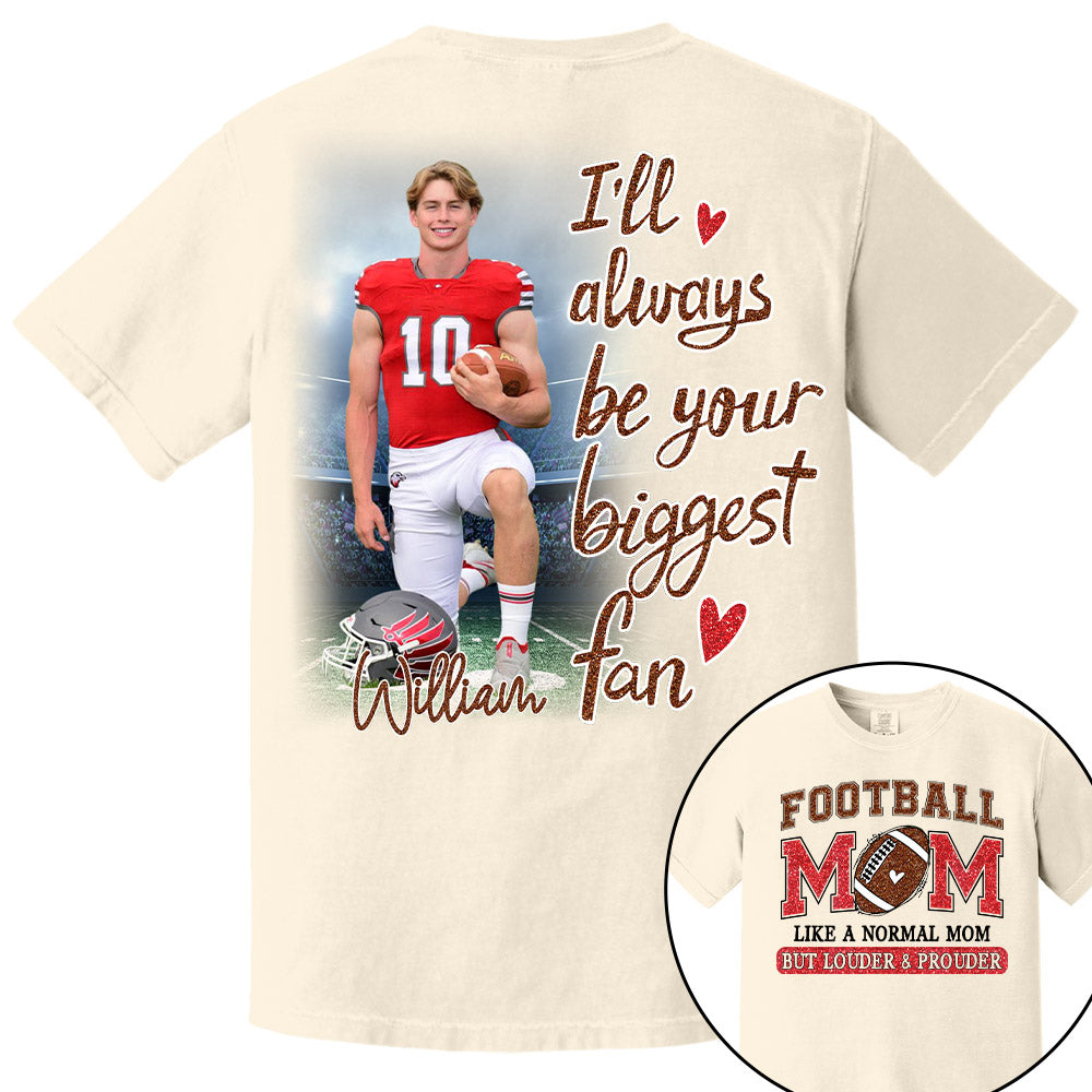 Football Mom Custom Photo Shirt Persionalized Gift For Football Mom Football Lovers Tu24 Pt99