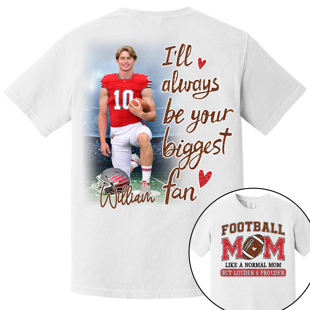 Football Mom Custom Photo Shirt Persionalized Gift For Football Mom Football Lovers Tu24 Pt99