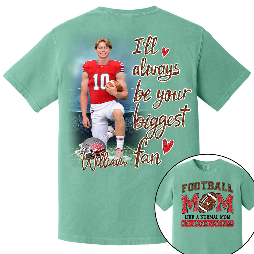 Football Mom Custom Photo Shirt Persionalized Gift For Football Mom Football Lovers Tu24 Pt99