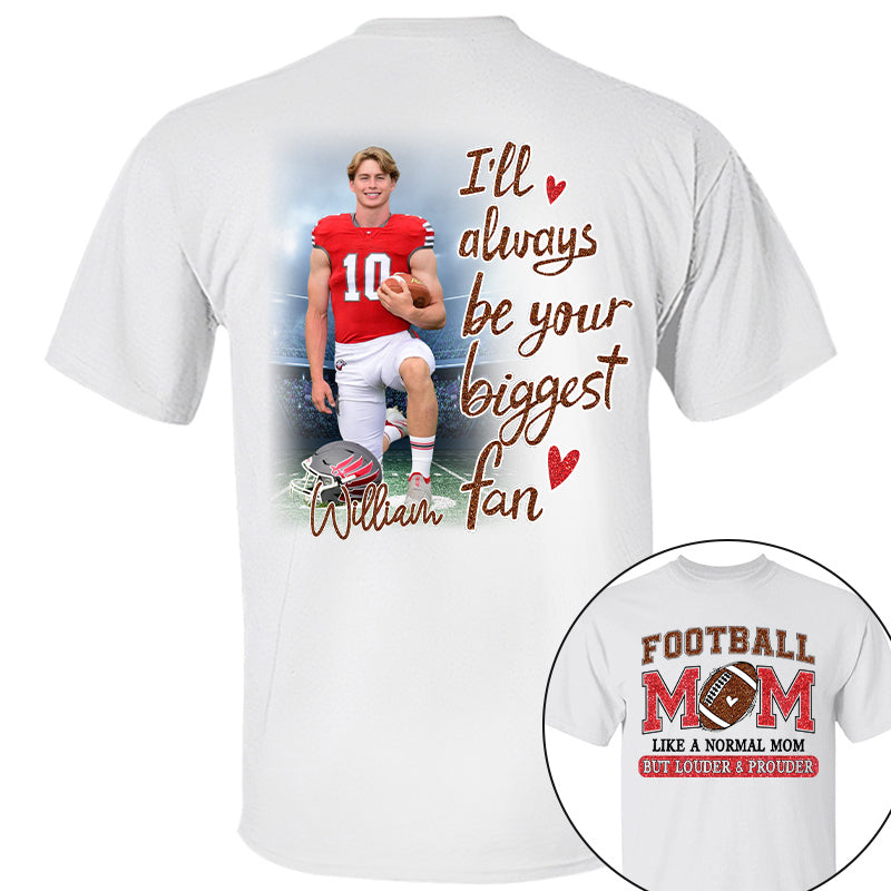 Football Mom Custom Photo Shirt Persionalized Gift For Football Mom Football Lovers Tu24 Pt99