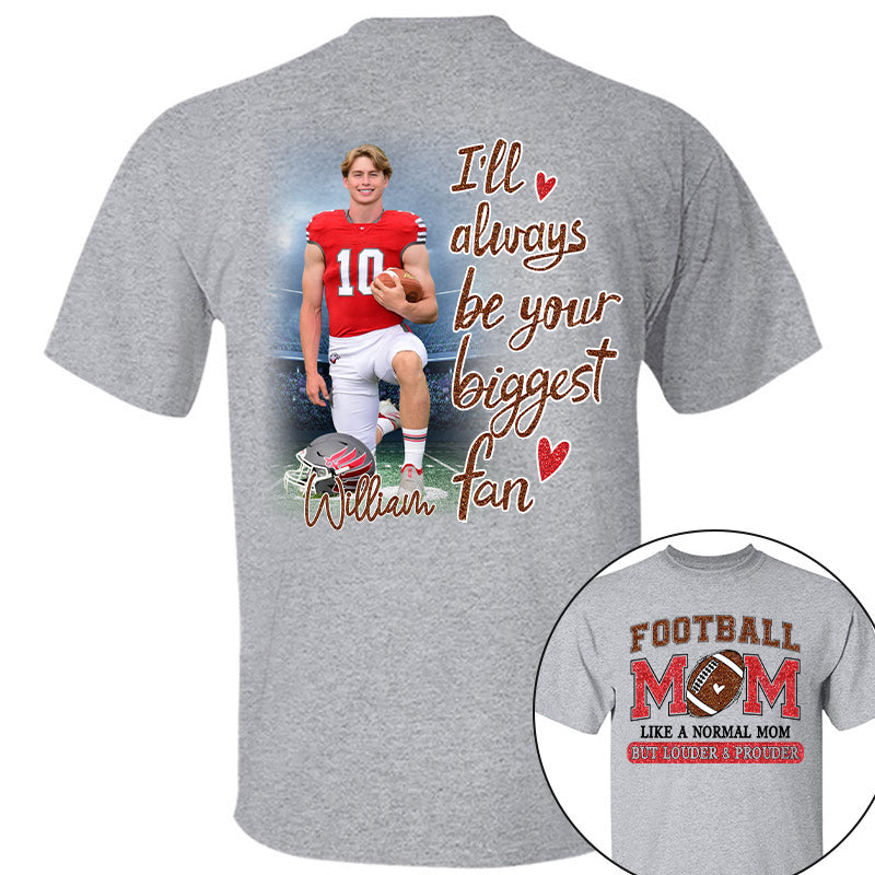 Football Mom Custom Photo Shirt Persionalized Gift For Football Mom Football Lovers Tu24 Pt99