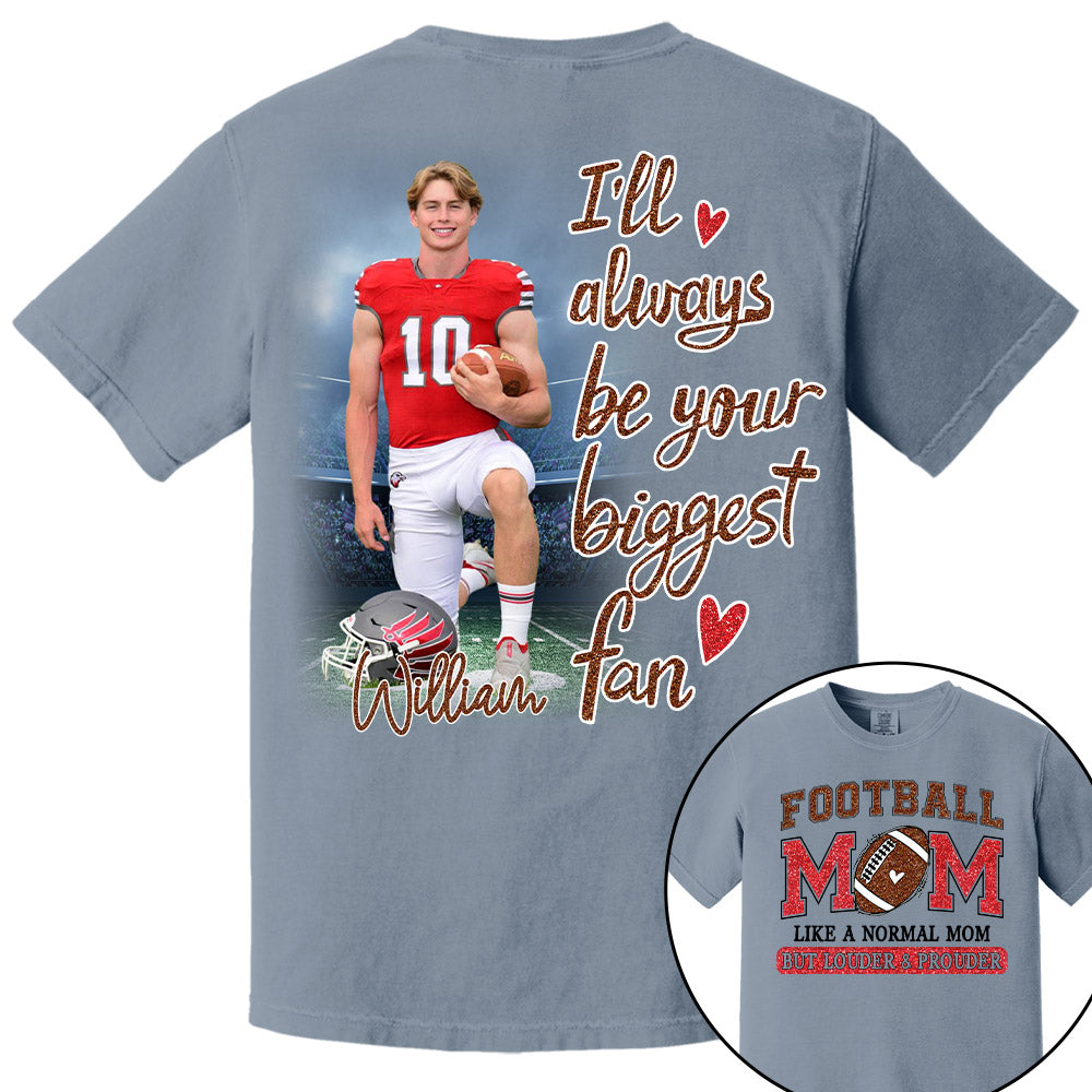 Football Mom Custom Photo Shirt Persionalized Gift For Football Mom Football Lovers Tu24 Pt99