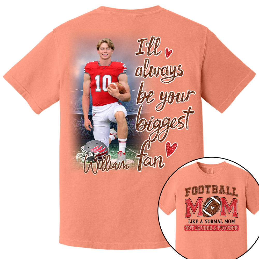 Football Mom Custom Photo Shirt Persionalized Gift For Football Mom Football Lovers Tu24 Pt99